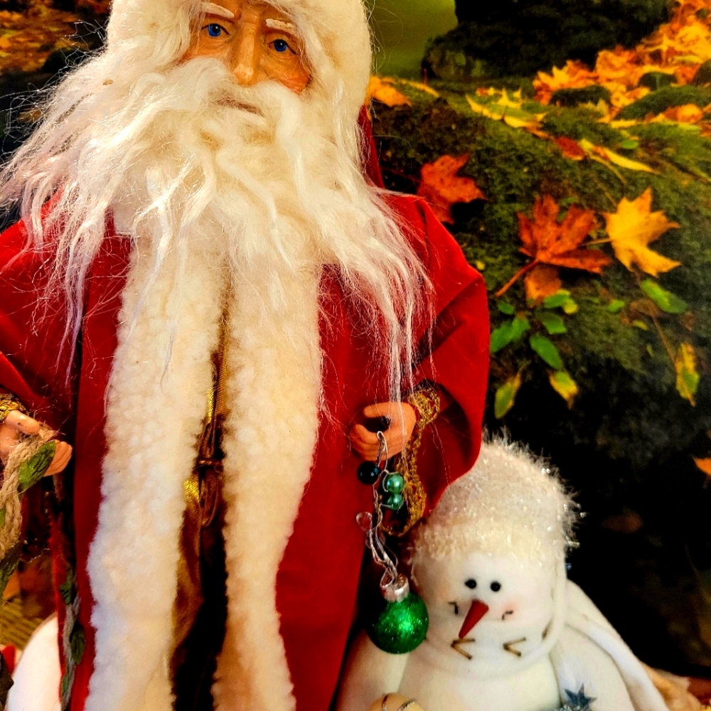 Holiday Winter Christmas Decor: Santa & Snowman